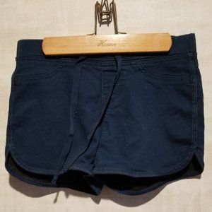 NO BOUNDARIES NAVY BLUE MID RISE SHORTS